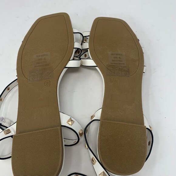 Journee Collection Zendaya 007212 Sandals Women 8.5 White Crisscross Strap S0754 - Picture 4 of 6